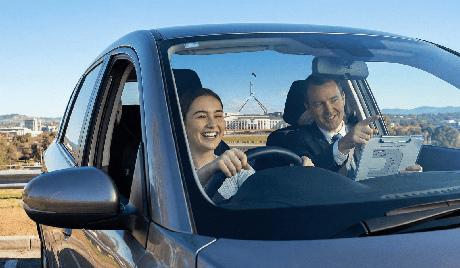 Happy Learner Driver in ACT